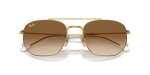 แว่นกันแดด Rayban RB3707-001/51 Arista Clear Gradient Brown Rayban RB3707 001/51 close-up ด้านหน้า