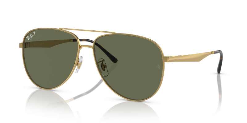 แว่นกันแดด Rayban RB3712D-001/9A Arista Dark Green Polarized Rayban RB3712D 001/9A แว่นกันแดดโพลาไรซ์สีเขียวเข้ม สำหรับทุกเพศ
