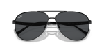 แว่นกันแดด Rayban RB3712D-002/87 Black Dark Grey Rayban RB3712D-002/87 close-up ด้านหน้า