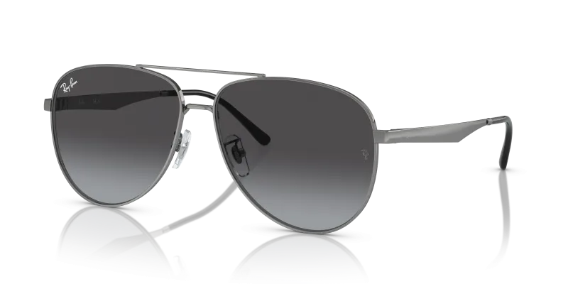 แว่นกันแดด Rayban RB3712D-004/8G Gunmetal Grey Rayban RB3712D-004/8G 004/8G แว่นกันแดดกันเมทัลเลนส์ไล่ระดับเทา สำหรับทุกเพศ