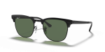 Rayban RB3716-186/58 แว่นกันแดดทรงบราวไลน์สีดำด้าน เลนส์เขียวโพลาไรซ์ สำหรับทุกเพศ
