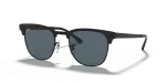 Rayban Clubmaster Metal RB3716-186/R5 แว่นกันแดดทรงบราวไลน์สีดำด้าน สำหรับทุกเพศ