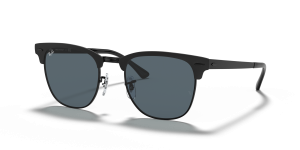 Rayban Clubmaster Metal RB3716-186/R5 แว่นกันแดดทรงบราวไลน์สีดำด้าน สำหรับทุกเพศ