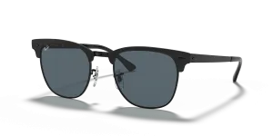 Rayban Clubmaster Metal RB3716-186/R5 แว่นกันแดดทรงบราวไลน์สีดำด้าน สำหรับทุกเพศ