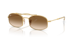 Rayban RB3719-001/51 แว่นกันแดดทรงวงรีสีอะริสต้าทอง สำหรับทุกเพศ
