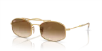 Rayban RB3719-001/51 แว่นกันแดดทรงวงรีสีอะริสต้าทอง สำหรับทุกเพศ
