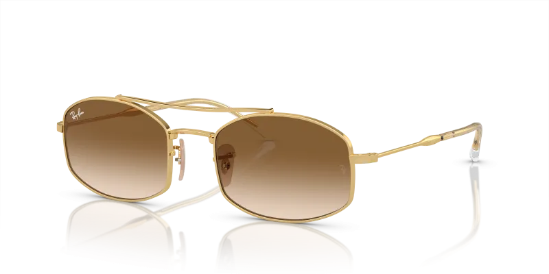 Rayban RB3719-001/51 แว่นกันแดดทรงวงรีสีอะริสต้าทอง สำหรับทุกเพศ