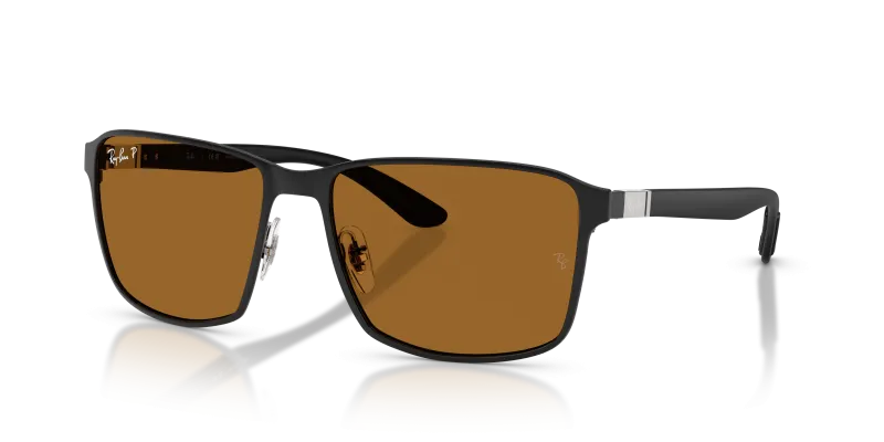 แว่นกันแดด Rayban RB3721CH-186/BB Matte Black On Black Polarized Bronze Rayban RB3721CH 186/BB แว่นกันแดดเลนส์ Chromance โพลาไรซ์บรอนซ์ สำหรับทุกเพศ