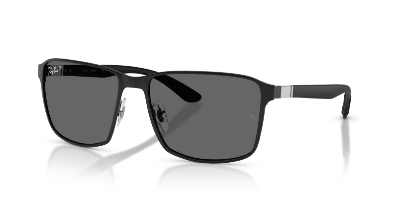 แว่นกันแดด Rayban RB3721-002/B1 Black Dark Grey Polarized Rayban RB3721 002/B1 แว่นกันแดดดำ-เทาเข้มโพลาไรซ์ สำหรับทุกเพศ