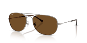 Rayban RB3735 004/57 แว่นกันแดดสีกันเมทัลเลนส์น้ำตาลโพลาไรซ์ ทุกเพศ