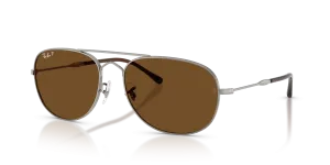 Rayban RB3735 004/57 แว่นกันแดดสีกันเมทัลเลนส์น้ำตาลโพลาไรซ์ ทุกเพศ