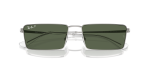 แว่นกันแดด Rayban Emy RB3741-003/9A Silver Dark Green Polarized Rayban Emy RB3741-003/9A close-up ด้านหน้า