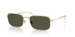 Rayban RB3746-001/31 แว่นกันแดดทรงสี่เหลี่ยมผืนผ้าสีอะริสต้าทอง สำหรับทุกเพศ