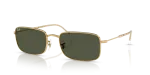 Rayban RB3746-001/31 แว่นกันแดดทรงสี่เหลี่ยมผืนผ้าสีอะริสต้าทอง สำหรับทุกเพศ