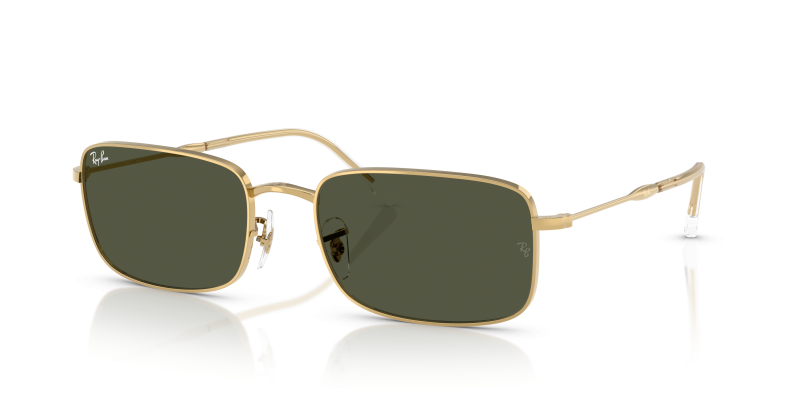 Rayban RB3746-001/31 แว่นกันแดดทรงสี่เหลี่ยมผืนผ้าสีอะริสต้าทอง สำหรับทุกเพศ