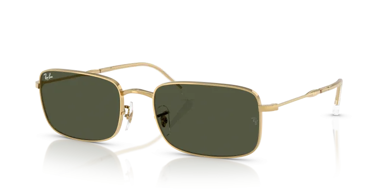 Rayban RB3746-001/31 แว่นกันแดดทรงสี่เหลี่ยมผืนผ้าสีอะริสต้าทอง สำหรับทุกเพศ