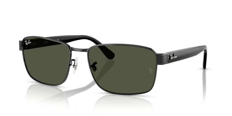 แว่นกันแดด Rayban RB3750-002/31 Black Green Rayban RB3750 002/31 แว่นกันแดดสีดำเลนส์เขียว G-15 ทั้งชายและหญิง