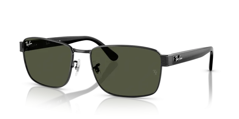 แว่นกันแดด Rayban RB3750-002/31 Black Green Rayban RB3750 002/31 แว่นกันแดดสีดำเลนส์เขียว G-15 ทั้งชายและหญิง