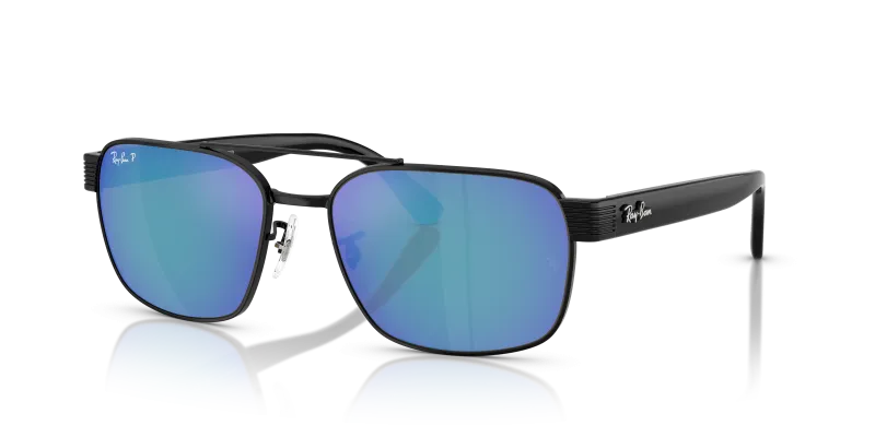 แว่นกันแดด Rayban RB3751CH-002/4L Black Polar Grey Mirror Blue Rayban RB3751CH 002/4L แว่นกันแดดสีดำเลนส์ปรอทฟ้าเทา สำหรับทุกเพศ
