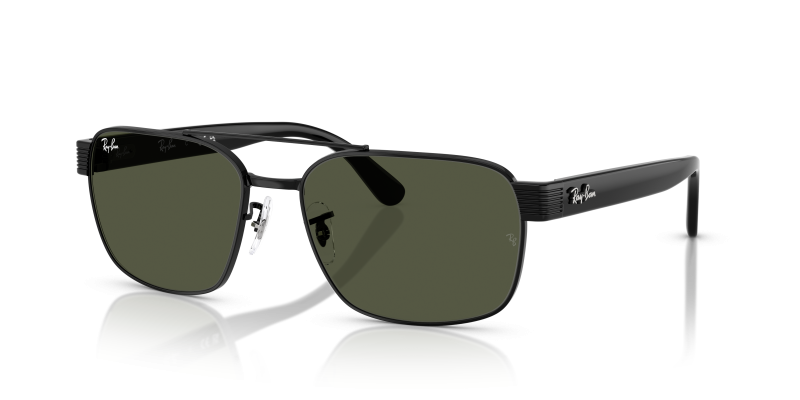 แว่นกันแดด Rayban RB3751-002/31 Black Green Rayban RB3751 002/31 แว่นกันแดดสีดำเลนส์เขียว G-15 สะพานจมูกแคบ ทั้งชายและหญิง