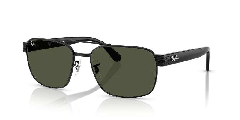 แว่นกันแดด Rayban RB3751-002/31 Black Green Rayban RB3751 002/31 แว่นกันแดดสีดำเลนส์เขียว G-15 สะพานจมูกแคบ ทั้งชายและหญิง