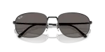 แว่นกันแดด Rayban RB3754-002/B1 Black Dark Grey Rayban RB3754 002/B1 close-up ด้านหน้า
