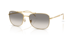 Rayban RB3755-001/32 แว่นกันแดดสีมองอะริสต้าทอง เลนส์ไล่ระดับสีเทาเป็นใส ทรงสี่เหลี่ยม ทุกเพศ