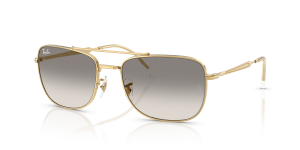 Rayban RB3755-001/32 แว่นกันแดดสีมองอะริสต้าทอง เลนส์ไล่ระดับสีเทาเป็นใส ทรงสี่เหลี่ยม ทุกเพศ