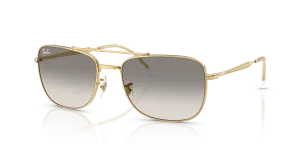 Rayban RB3755-001/32 แว่นกันแดดสีมองอะริสต้าทอง เลนส์ไล่ระดับสีเทาเป็นใส ทรงสี่เหลี่ยม ทุกเพศ