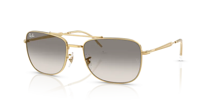 แว่นกันแดด Rayban RB3755-001/32 Arista Clear Gradient Grey Rayban RB3755-001/32 แว่นกันแดดสีมองอะริสต้าทอง เลนส์ไล่ระดับสีเทาเป็นใส ทรงสี่เหลี่ยม ทุกเพศ