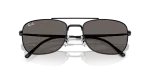 แว่นกันแดด Rayban RB3755-002/B1 Black Dark Grey Rayban RB3755 002/B1 close-up ด้านหน้า
