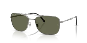 Rayban RB3755 004/58 แว่นกันแดดสีกันเมทัลเลนส์เขียวโพลาไรซ์ ทุกเพศ