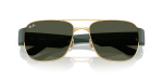 แว่นกันแดด Rayban RB3756-001/31 Gold Green Rayban RB3756-001/31 close-up ด้านหน้า