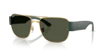 แว่นกันแดด Rayban RB3756-001/31 Gold Green Rayban RB3756-001/31 แว่นกันแดดทรงสี่เหลี่ยมจัตุรัสสีGold สำหรับทุกเพศ