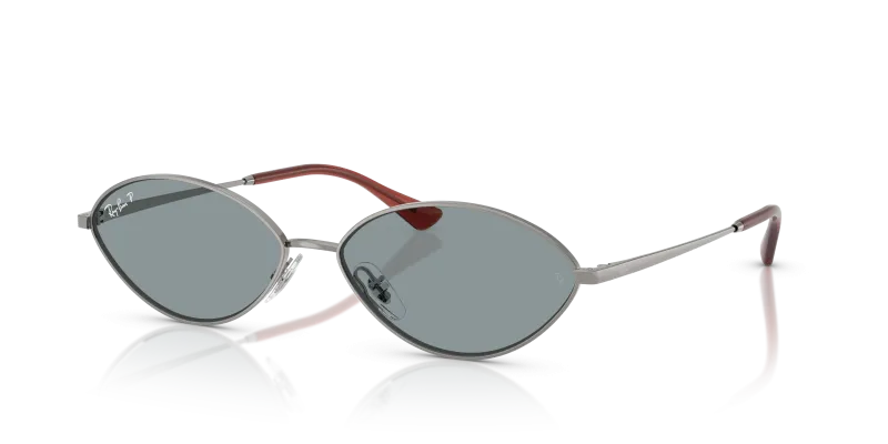 แว่นกันแดด Rayban Kai RB3757-004/2V Gunmetal Azure Polarized Rayban RB3757 004/2V แว่นกันแดดกันเมทัลเลนส์ฟ้าเอเชอร์ สำหรับทุกเพศ