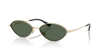 แว่นกันแดด Rayban Kai RB3757-921371 Pale Gold Dark Green Rayban Kai RB3757-921371 แว่นกันแดดกรอบโลหะสีทองอ่อน ทุกเพศ