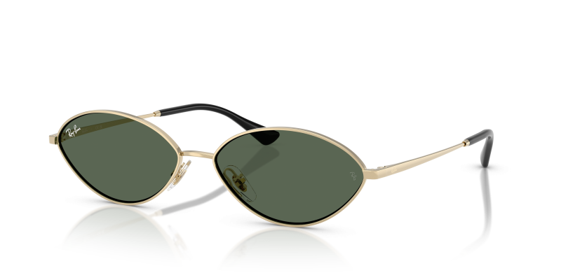 แว่นกันแดด Rayban Kai RB3757-921371 Pale Gold Dark Green Rayban Kai RB3757-921371 แว่นกันแดดกรอบโลหะสีทองอ่อน ทุกเพศ
