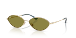 แว่นกันแดด Rayban Kai RB3757-9213/2 Pale Gold Green Rayban Kai RB3757 9213/2 แว่นกันแดดทองอ่อน-เขียว สำหรับทุกเพศ