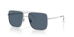 Rayban RB3758 003/2V แว่นกันแดดสีเงินเลนส์น้ำเงินโพลาไรซ์ ทุกเพศ