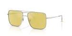 Rayban RB3758 003/6D แว่นกันแดดสีเงิน ทรง Ari เลนส์มิเรอร์เหลืองทอง ยูนิเซ็กซ์