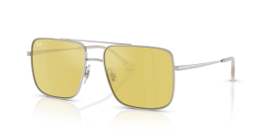 Rayban RB3758 003/6D แว่นกันแดดสีเงิน ทรง Ari เลนส์มิเรอร์เหลืองทอง ยูนิเซ็กซ์