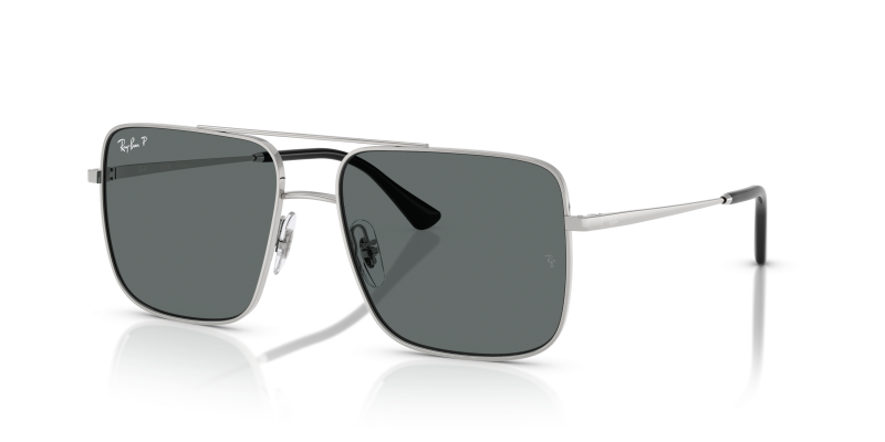 แว่นกันแดด Rayban Ari RB3758-003/81 Silver Dark Grey Polarized Rayban RB3758-003/81 แว่นกันแดดโพลาไรซ์กรอบเงินเลนส์เทาเข้ม ทุกเพศ