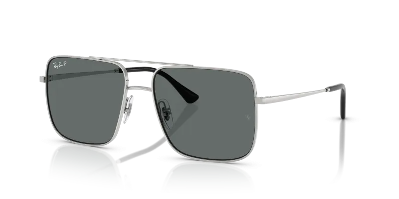 Rayban RB3758-003/81 แว่นกันแดดโพลาไรซ์กรอบเงินเลนส์เทาเข้ม ทุกเพศ