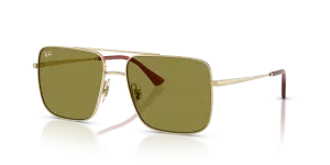 Rayban RB3758 9213/2 แว่นกันแดดสีทองอ่อนเลนส์เขียว สำหรับทุกเพศ
