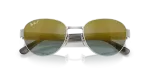 แว่นกันแดด Rayban RB3766CH-003/J0 Silver Gradient Gold Rayban RB3766CH 003/J0 close-up ด้านหน้า