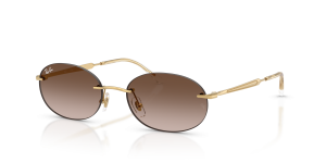Rayban RB3767 001/13 แว่นกันแดดวงรีไม่มีขอบ สำหรับทุกเพศ