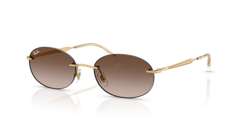 แว่นกันแดด Rayban RB3767-001/13 Arista Gradient Brown Rayban RB3767 001/13 แว่นกันแดดวงรีไม่มีขอบ สำหรับทุกเพศ