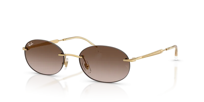 Rayban RB3767 001/13 แว่นกันแดดวงรีไม่มีขอบ สำหรับทุกเพศ