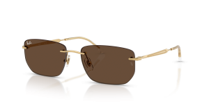Rayban RB3768 001/73 แว่นกันแดดทรงไม่มีขอบสีอะริสต้า-น้ำตาลเข้ม ทั้งสองเพศ