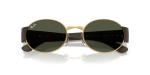 แว่นกันแดด Rayban RB3770-001/31 Gold Green Rayban RB3770 001/31 close-up ด้านหน้า